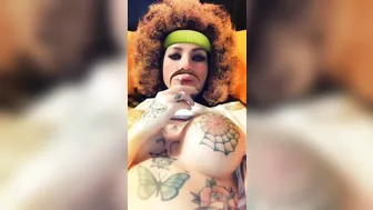 Megan Inky aka inky real gorgeous bitch strips and jerks off