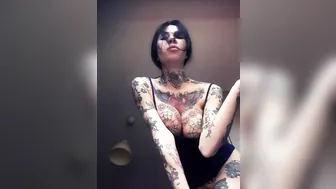 Megan Inky aka inky real petite chick fucks herself with toys