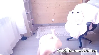 evaava plump bitch massages nipples