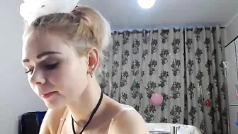 little_sophie The naughty bitch jerks off with sex toys