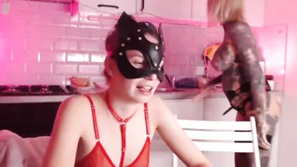 kelcieMonaci at work shows panties