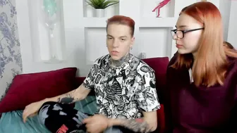 paige_ss full skin pulls the cap with a phallus