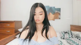 lularandoko graceful female admires beautiful tits