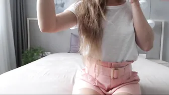 shy_schoolgirl_ luxurious slut masturbates shaved pussy