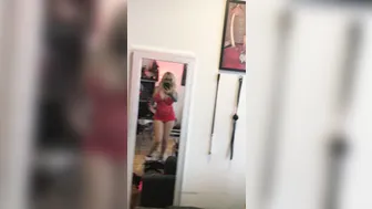 Sabrina Sabrok onlyfans  crazy beauty takes off her red dress