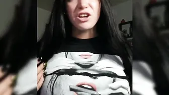 Anaconda Noire onlyfans  naughty brunette is petting natural tits