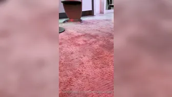 slavenagoddess  in stockings teased pussy lying on her back