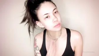 feliciavoxcosplay big boobed bitch licks dildo