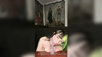 bigtittygothegg cute slut masturbates with a vibrator