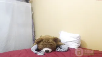 innocent_abby Blissful sweetie happily mattresses intimate places in a cozy bedroom