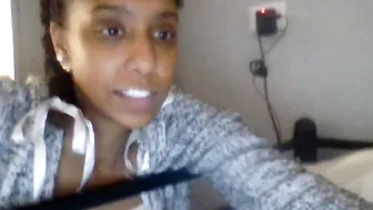 kawaiiibabiii Gorgeous chick caresses shaved cunt