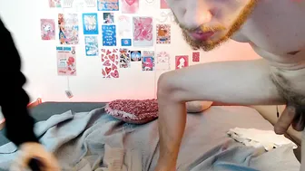 hizgi blond slut jerking off dick