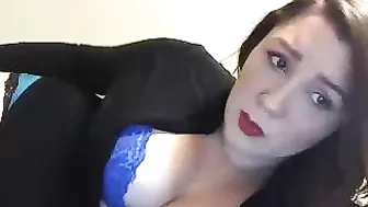 holidayvixen covering her tits with a shirt caresses her clit