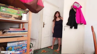 chicktrainer teen slut beauty played with  dildo