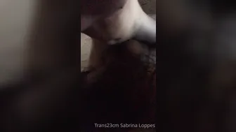 Sabrina Loppes  ebony babe masturbates with dildo