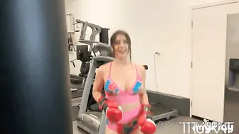 trukait  skinny model plays with pussy