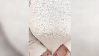 nina big tit babe in stockings jerks off her cunt