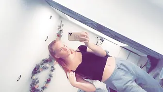 gingerteen thin babe plays with wet pussy