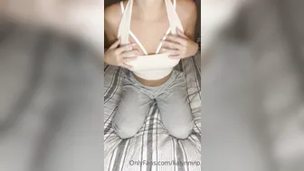 Lia Feminine female with big boobs enjoys sex toy