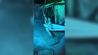 miss raquel Busty couch in stockings pulls pussy