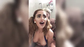 naomi woods in stockings teased pussy lying on her back