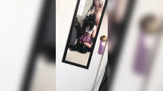 naomi woods Naughty nipple performs a light striptease