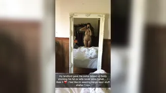 cherubesque Cute slut caresses intimate places