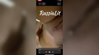 Russialit  onlyfans Luxurious bitch caresses tits and sucks dick
