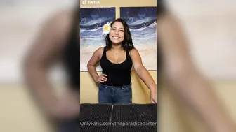 theparadisebartender having fun on the bed