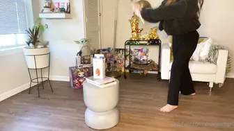 shiaswordgirl White-haired bitch masturbates her pussy with a phallus