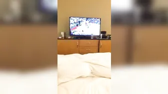 Naughty Alysha Big breasted slut caresses shaved pussy