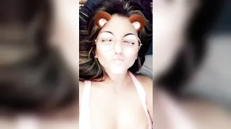 Natalie Monroe moaning and biting his lip, fucking himself with his fingers