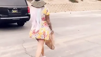 brittanya razavi having fun with a toy