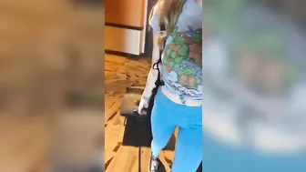 Myultimateischarging Angelicly beautiful woman pathetically caresses herself