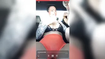 Layna Boo Lustful mare caresses boobs