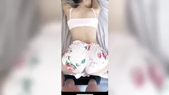 Lana Rhoades Shy young lady caresses intimate places