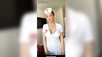 Lana Rhoades Attractive bitch posing in yellow dress