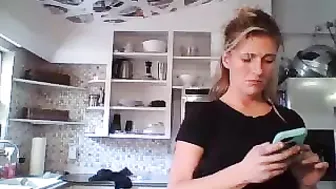 mathematics69 at work without panties catches orgasms