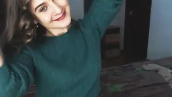 Sexy girl takes off her underwear
