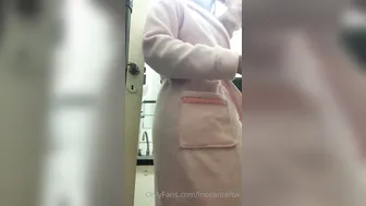 inocentefox Blond with piercing sucking strap-ons