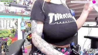 yesikasaenz Cute with pigtails jumps on sex toy