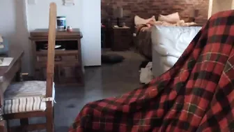 christinasage1996 handjob lying on the bed