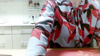 SpartakCHemp  teasing his gap with her middle finger