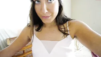 ashieb10009 Busty latina caresses shaved cunt