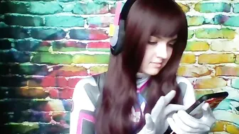 tinylilfae Hot doll strips and massages pussy