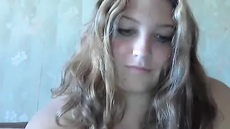 farmgirl55 Busty young lady jumping on a strap