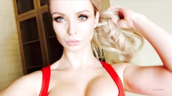 Ekaterina Enokaeva,  Busty blonde MILF caresses juicy cunt