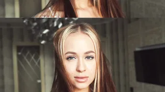 Gelya, Angelina Kuznetsova,  Amazing female caresses shaved pussy