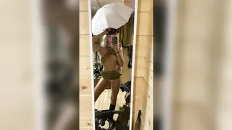 Ekaterina Enokaeva,  Slender babe masturbates pussy in the bath