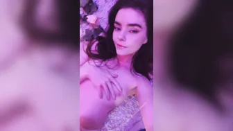 Ashe Maree onlyfans Courtesan takes off her tights, showing charms